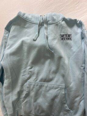 Light Blue Crewneck Hoodie - Men